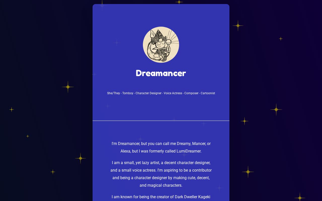 Dreamancer's Caard Page